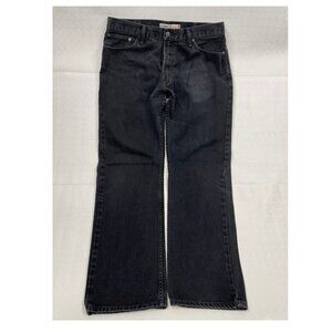Levi’s 505 Straight Fit Black Faded Vintage Retro Denim Jeans Men's Actual 38x30